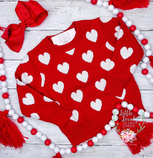 Girls Heart Sweater ETA Ship to Customer Mid Jan