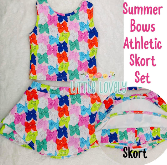SUMMER BOWS ATHLETIC SKORT SET