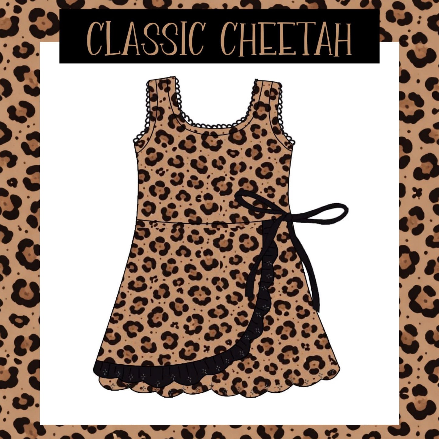 Classic Cheetah Skort Dress-Extra 4T, ETA: Aug to LLCCO
