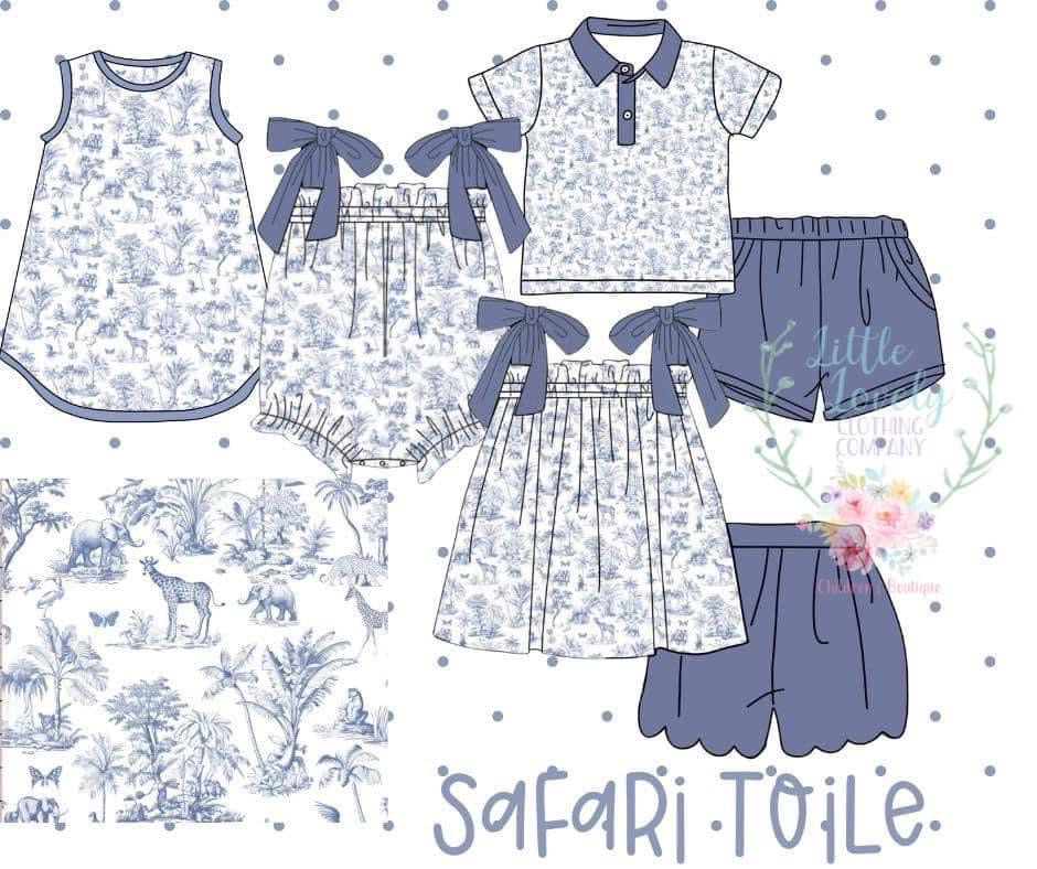 Safari Toile Collection Presale ETA Late Aug to LLCCO Then to Customers