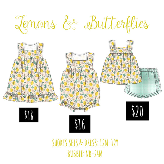 Lemons & Butterflies Collection Presale ETA May to Customers