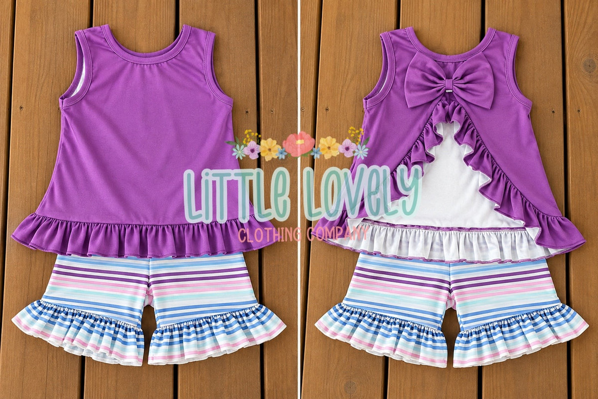 Berry Stripes Swing Back Set