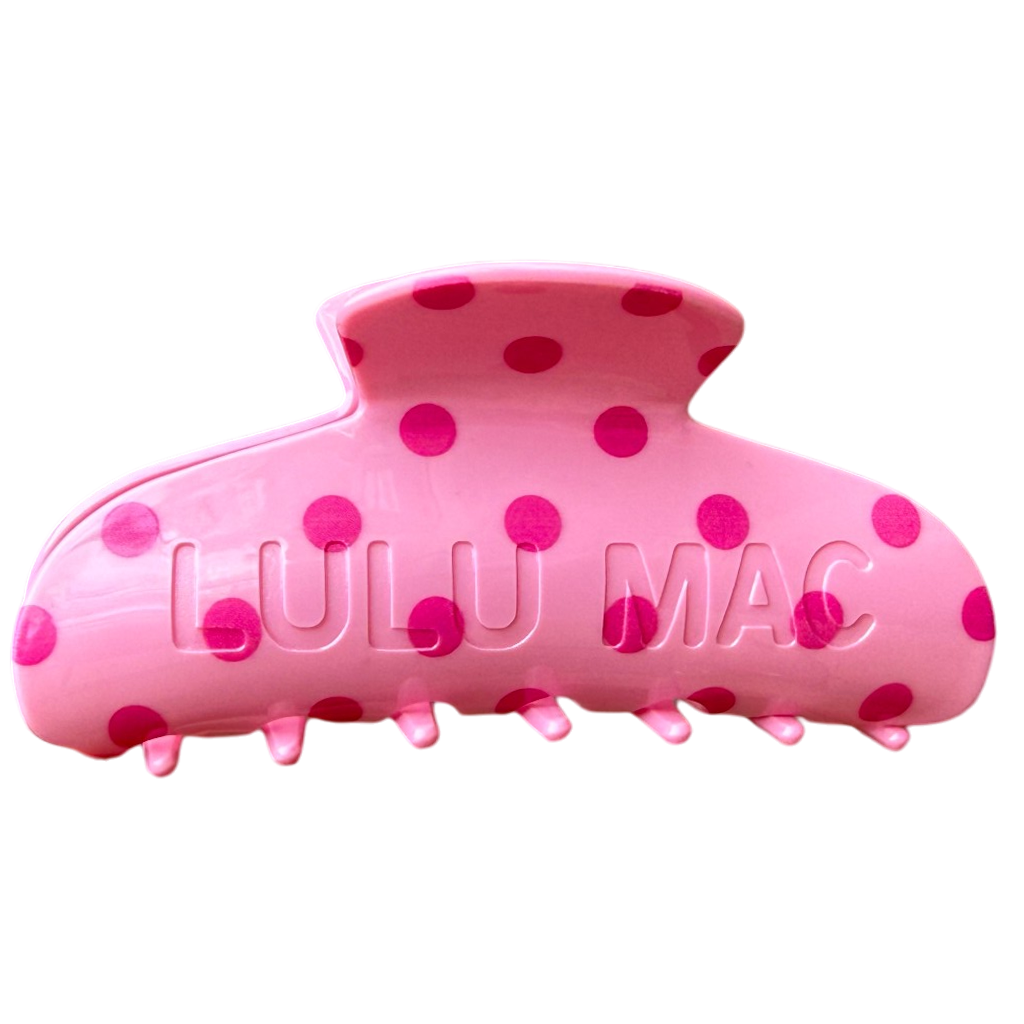 LULU MAC HAIR CLIPS-Pink/Hot Pink Dot β Presale ETA Late November