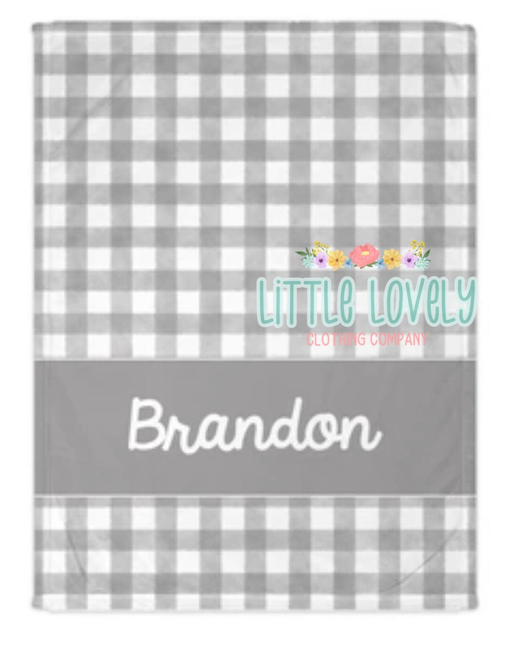 GINGHAM CUSTOM NAME BLANKETS, ETA: Early Dec