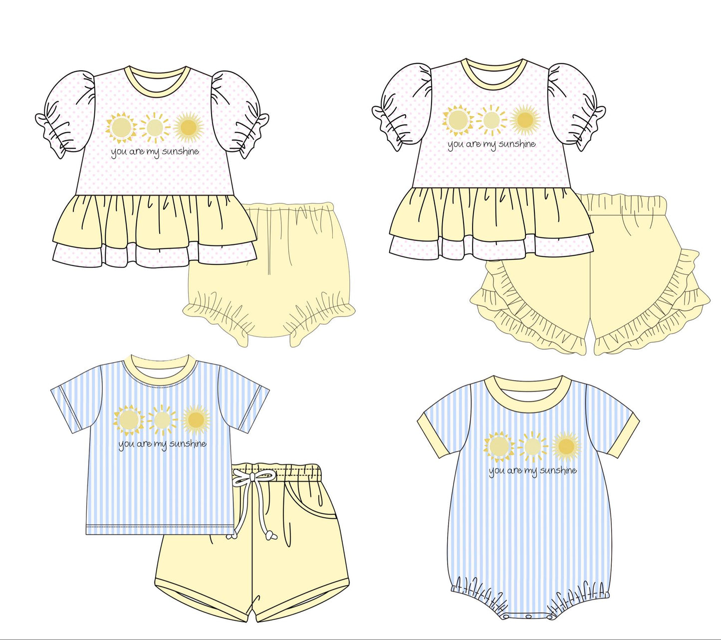 YOU ARE MY SUNSHINE-DOTS & STRIPES, ETA: MAY TO LLCCO