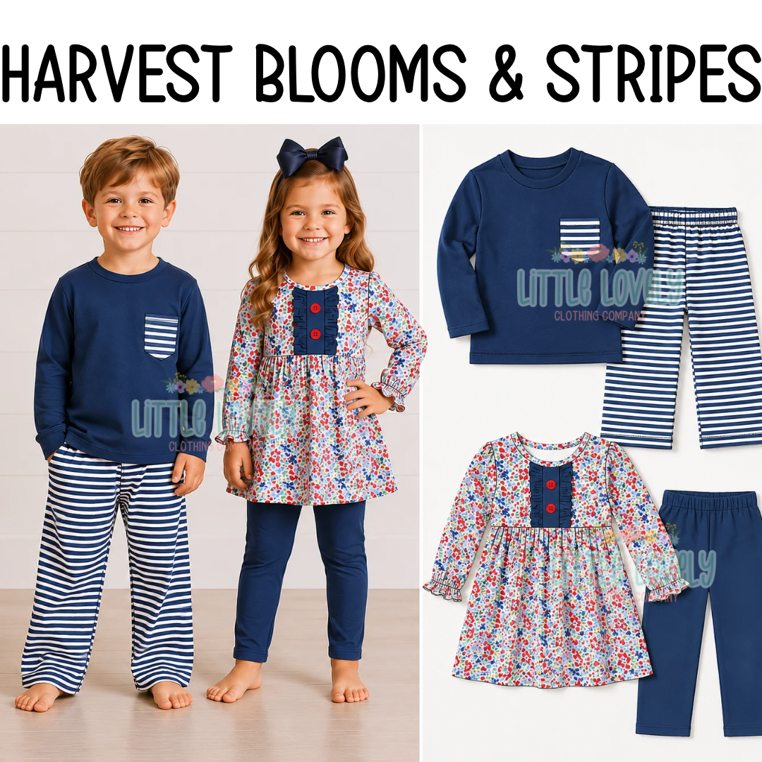 Harvest Blooms & Stripes: Ships Nov