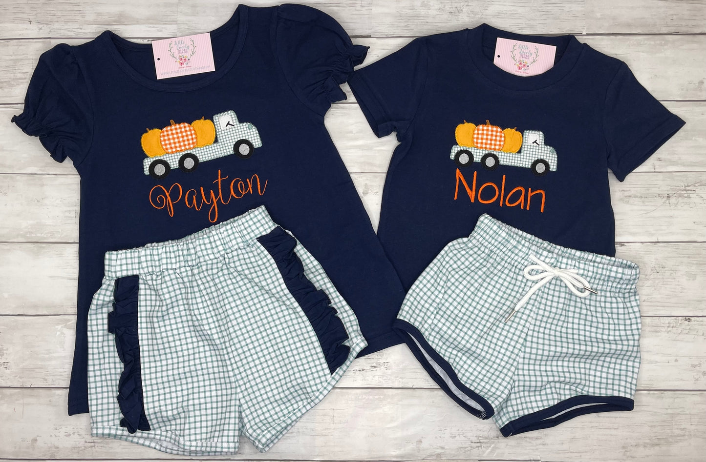 Tyler's Pumpkin Truck Girls Set