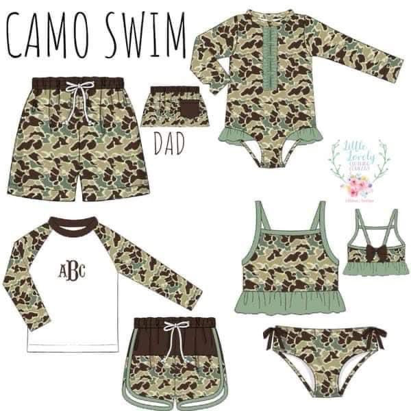Old Camo Swim Collection Smocked Pre-Sale ETA Feb to LLCCO