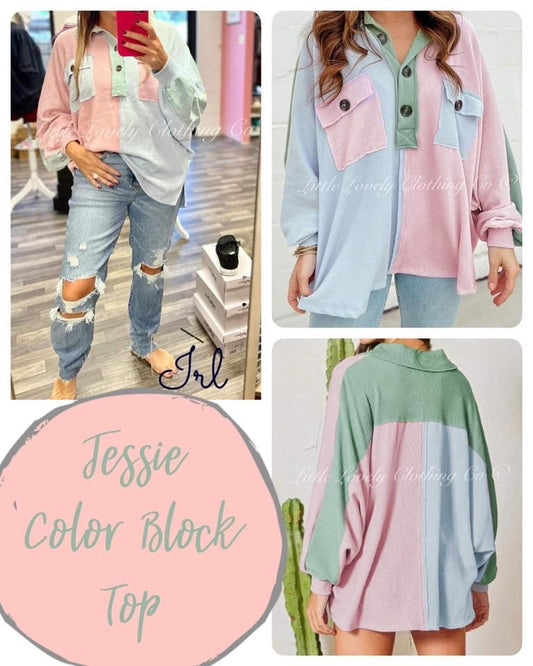 Jessie Color Block Top Presale 
ETA: Nov to LLCCO