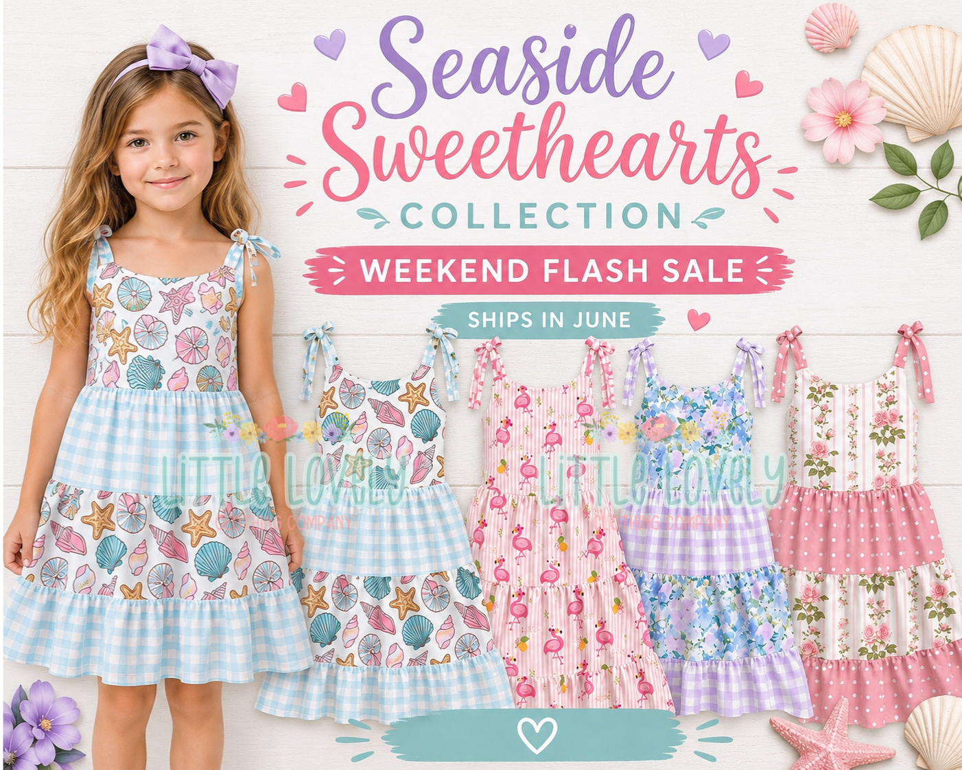 Seaside Sweetheart Dresses, ETA: SHIPS JUNE