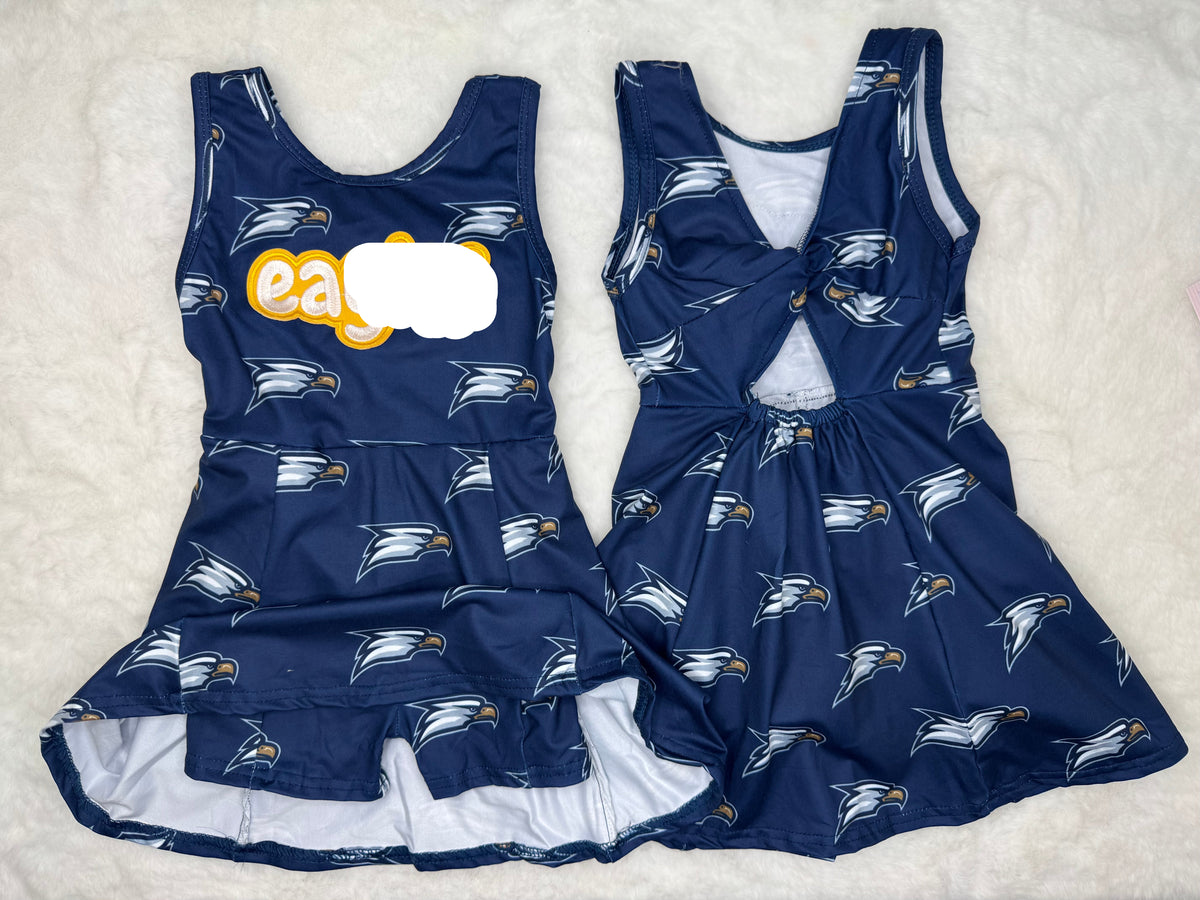 Blue Gold Game Day Skort Dress