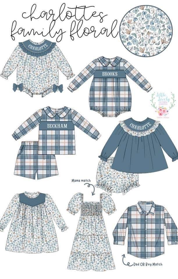 Charlottes Family Floral Collection Smocked Presale Smocked Pre-sale ETA Late August to LLCCO Then to Customer