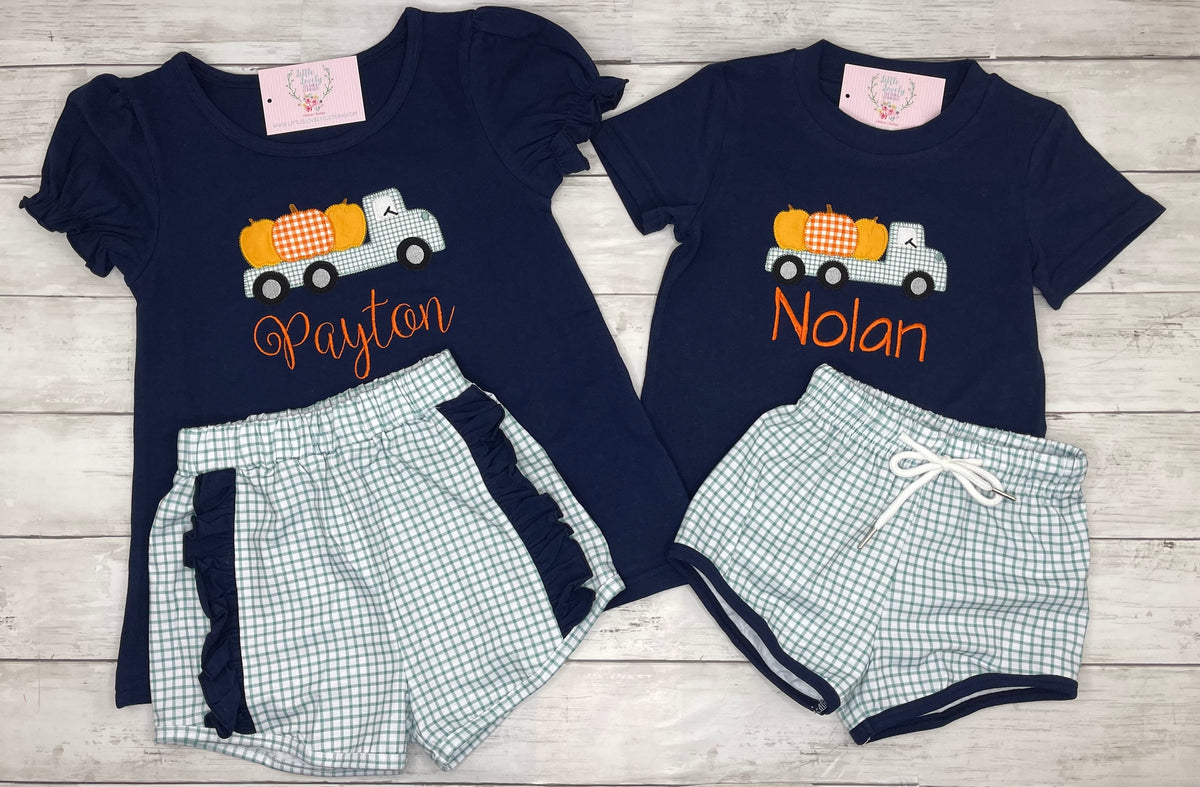 Tyler's Pumpkin Truck Boys Set