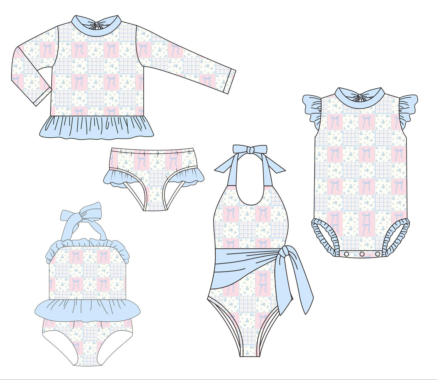 PATCHWORK & BOWS MOM & ME SWIM, ETA: MAY TO LLCCO