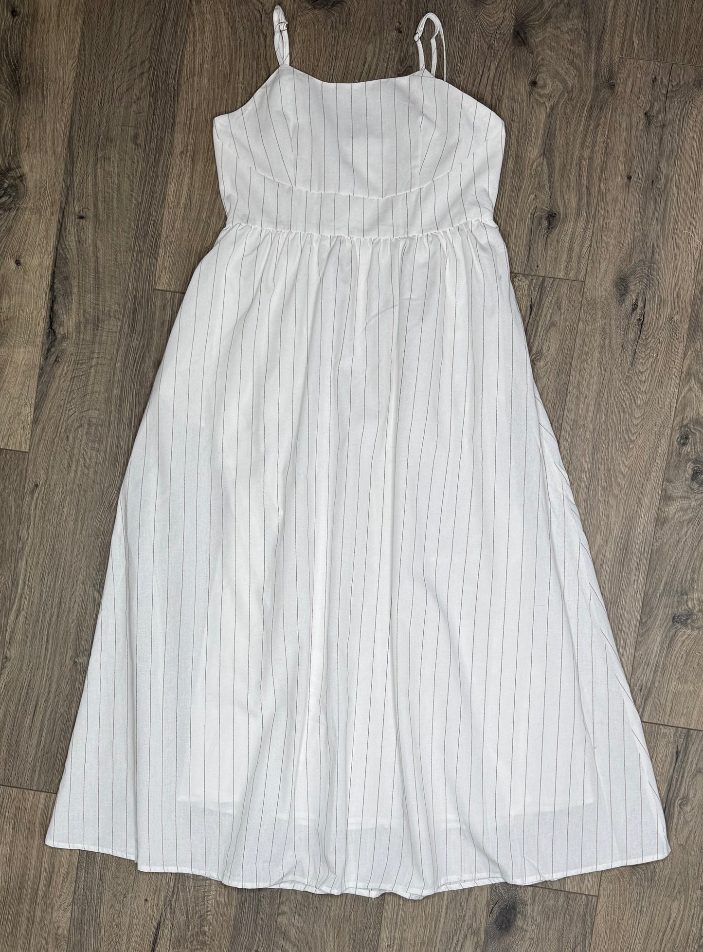 Ladies Neutral Stripe Dress