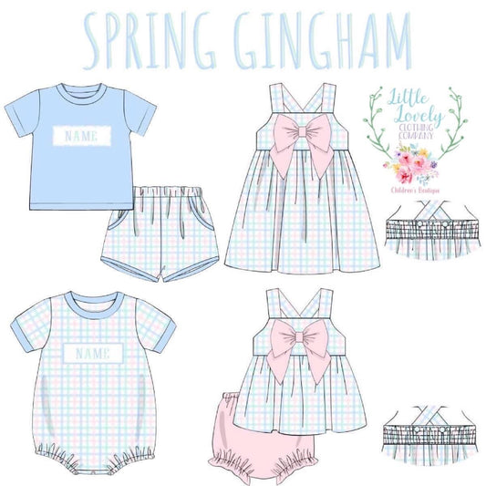 Smocked Pre Sale Spring Gingham Collection ETA Feb to LLCCO