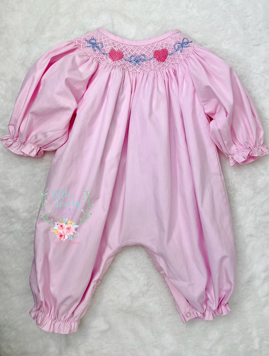 Sweetheart Smocked Bubble Romper
