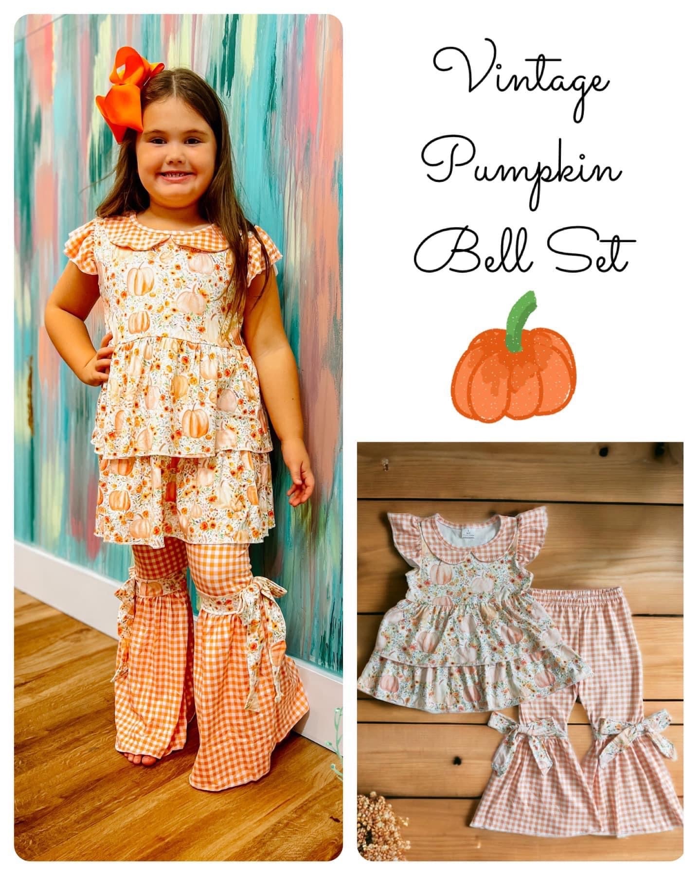 Vintage Pumpkin Bell Set Presale ETA Late Sept to LLCCO