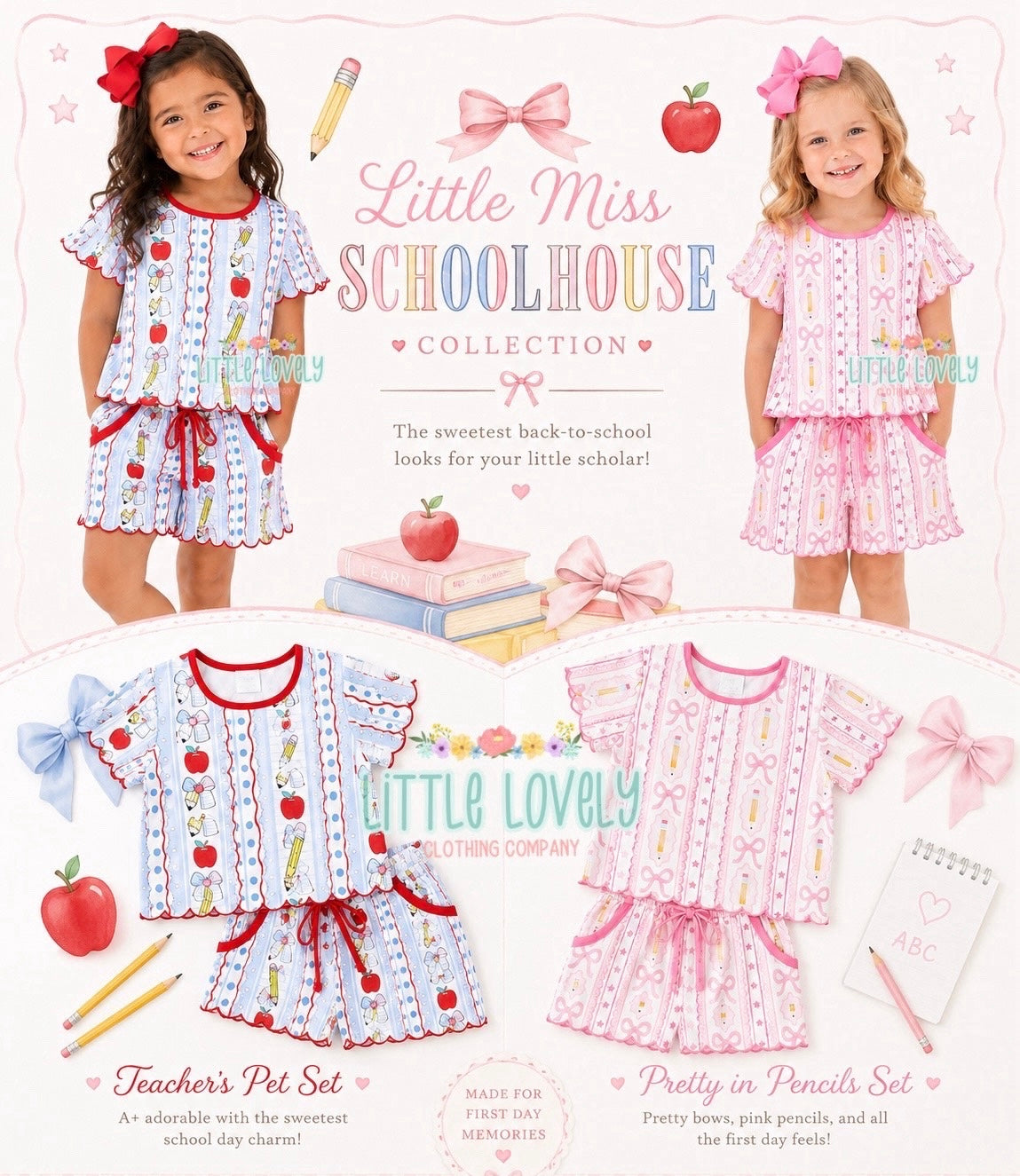 LITTLE MISS SCHOOLHOUSE SETS, ETA: SHIPS JULY