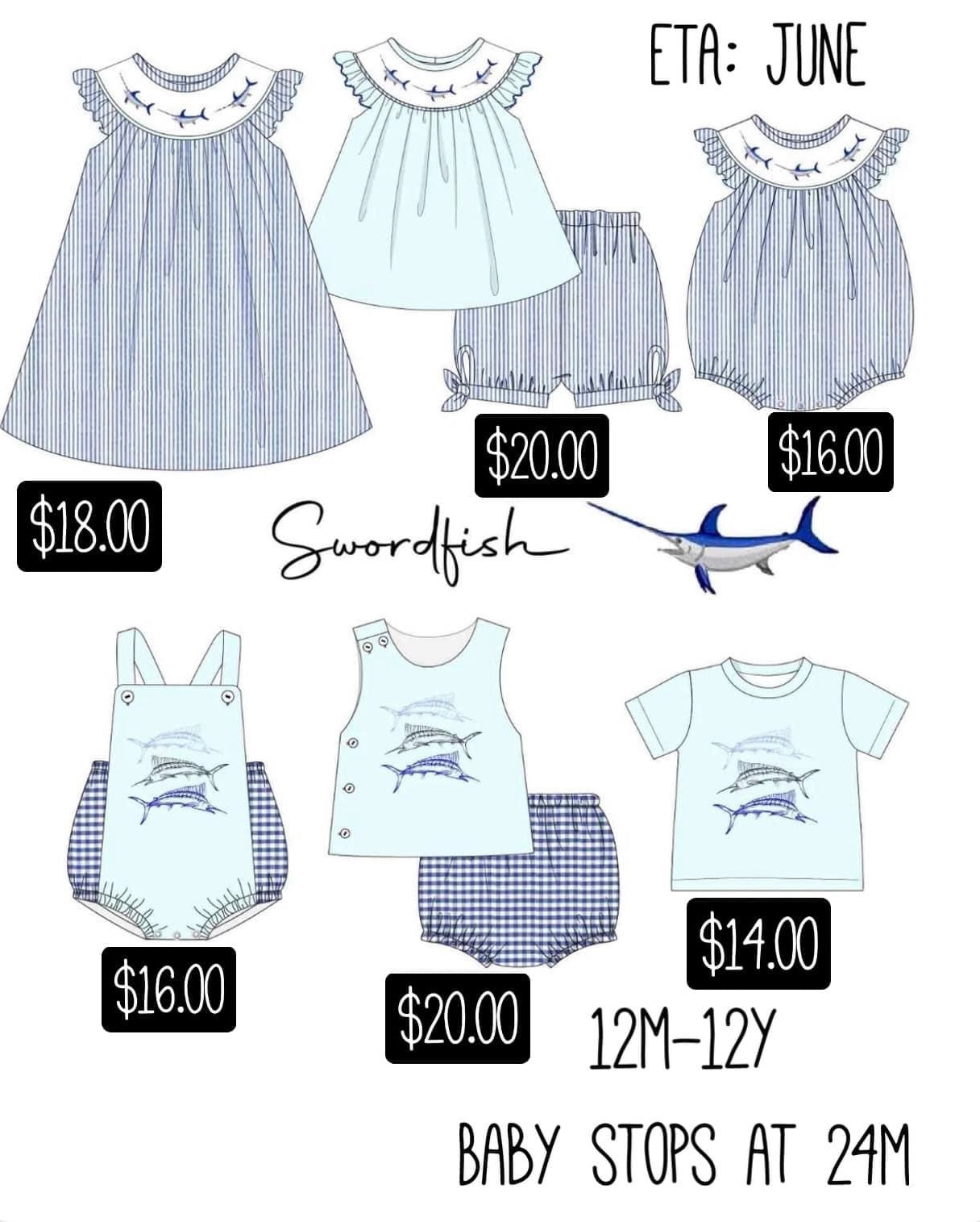 Swordfish Collection Presale ETA June to Customers