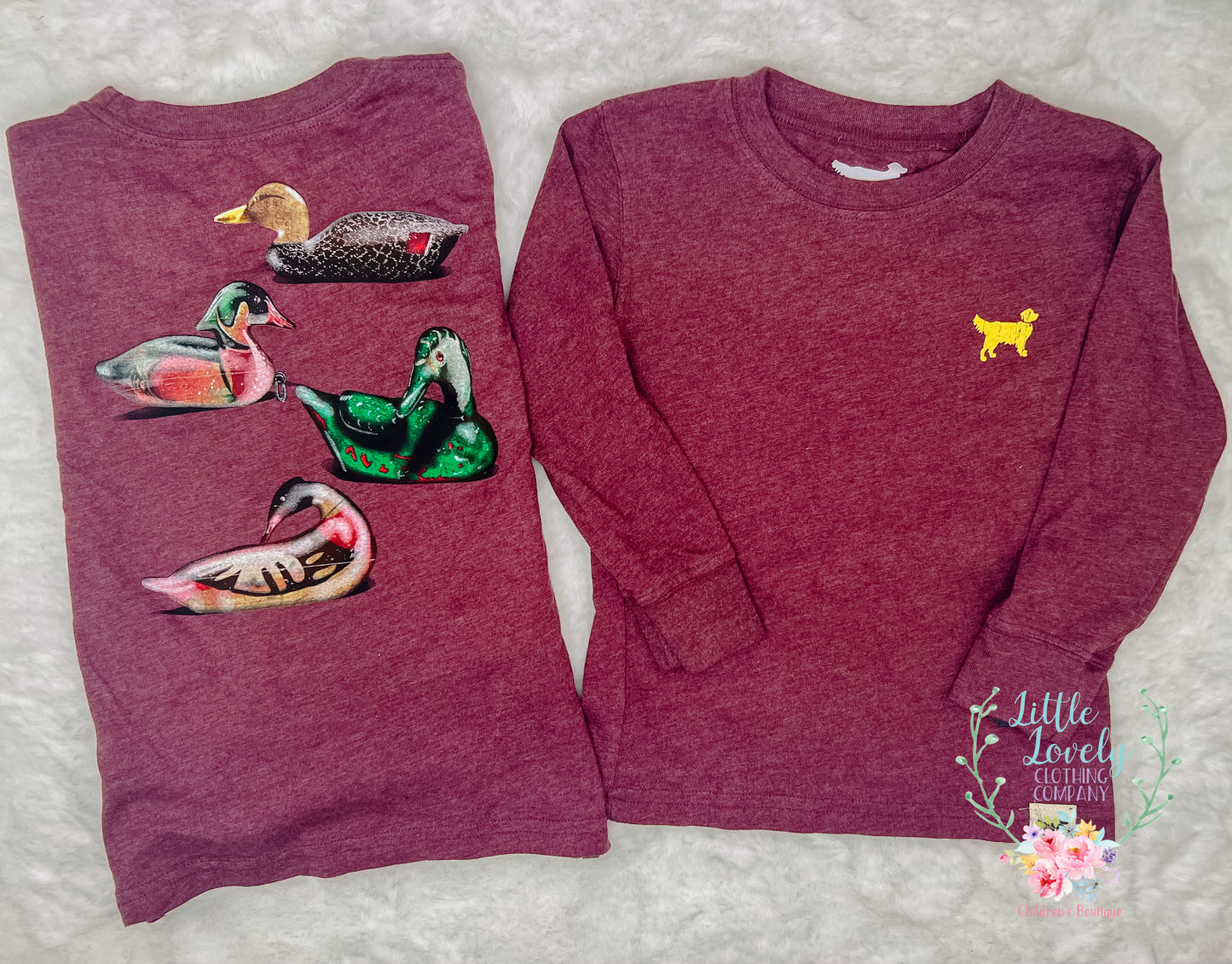 Jack Thomas Maroon Boys Duck Tees