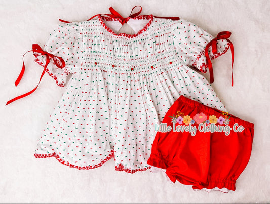 Cecilia's Heirloom Christmas Diaper Set