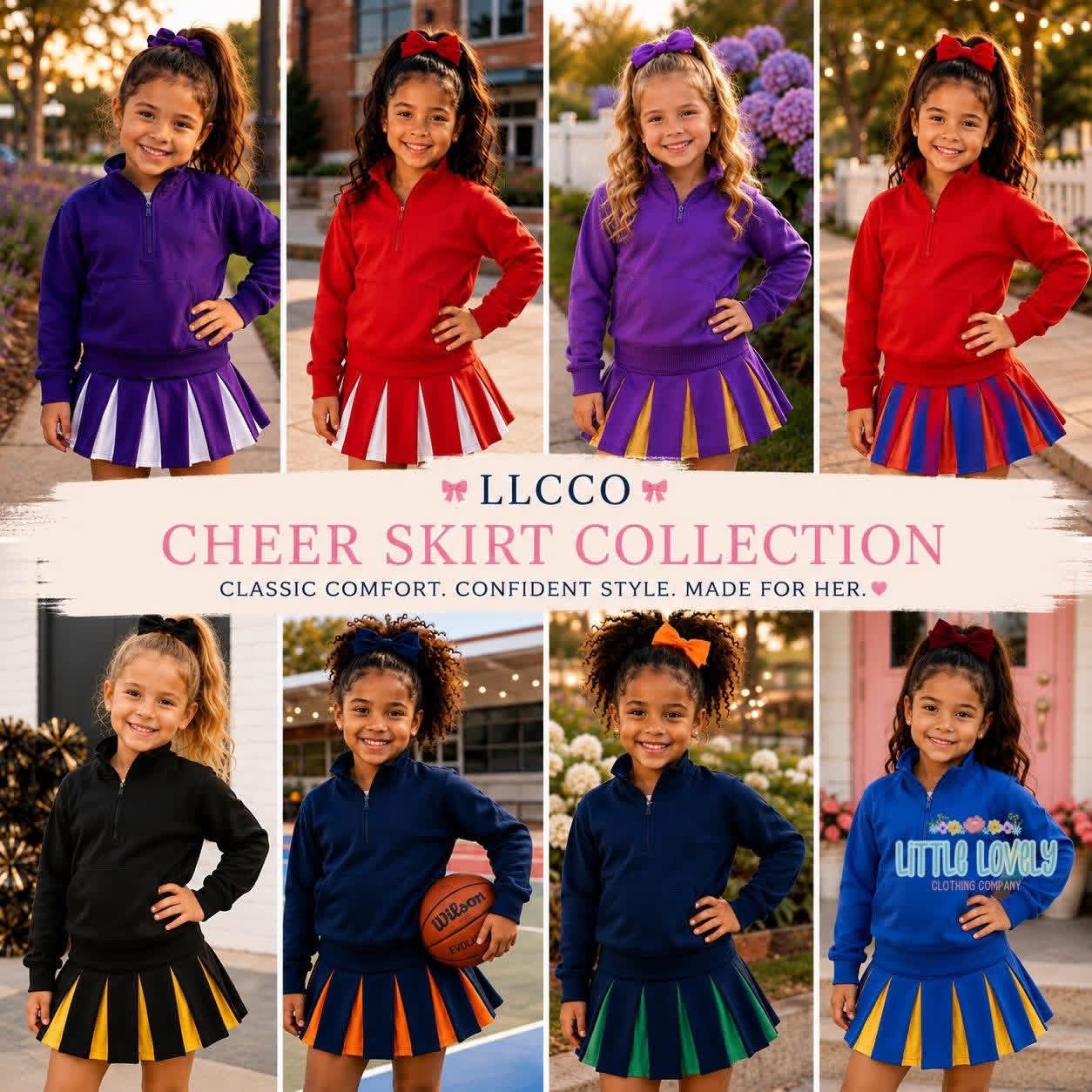 Cheer Quarter Zip & Skort Sets, ETA: Late Sept to LLCCO