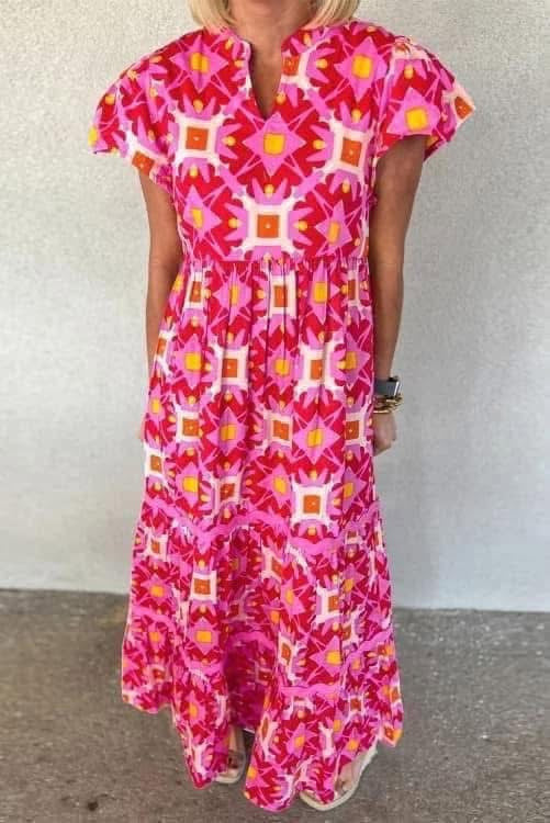 Ladies Geo Summer Dress
