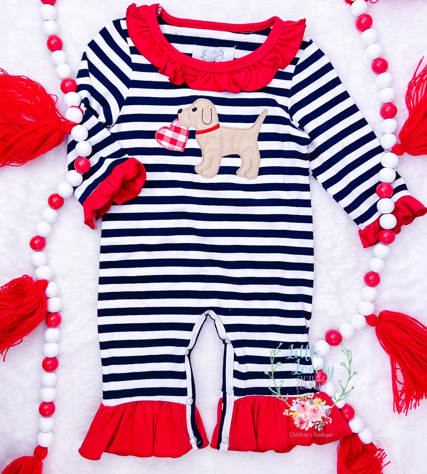 Puppy Love Girls Romper
