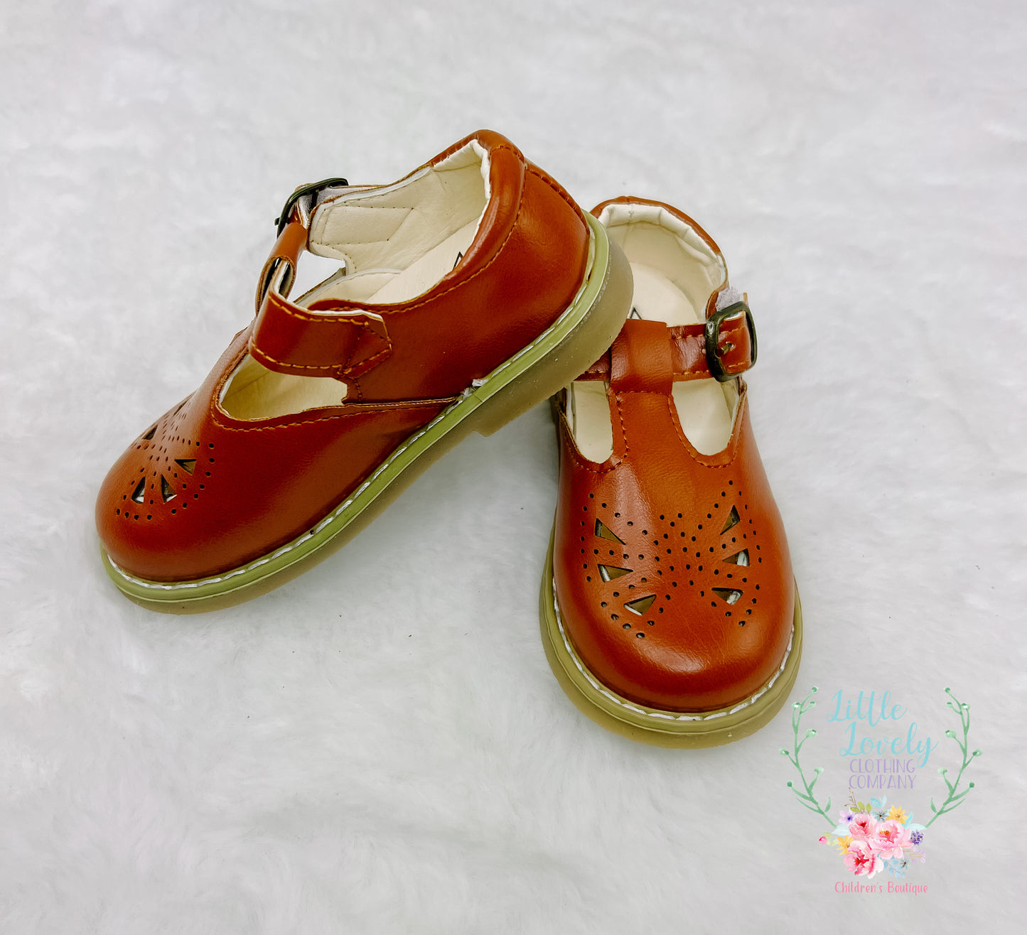 Stella Cognac T-Strap Mary Jane