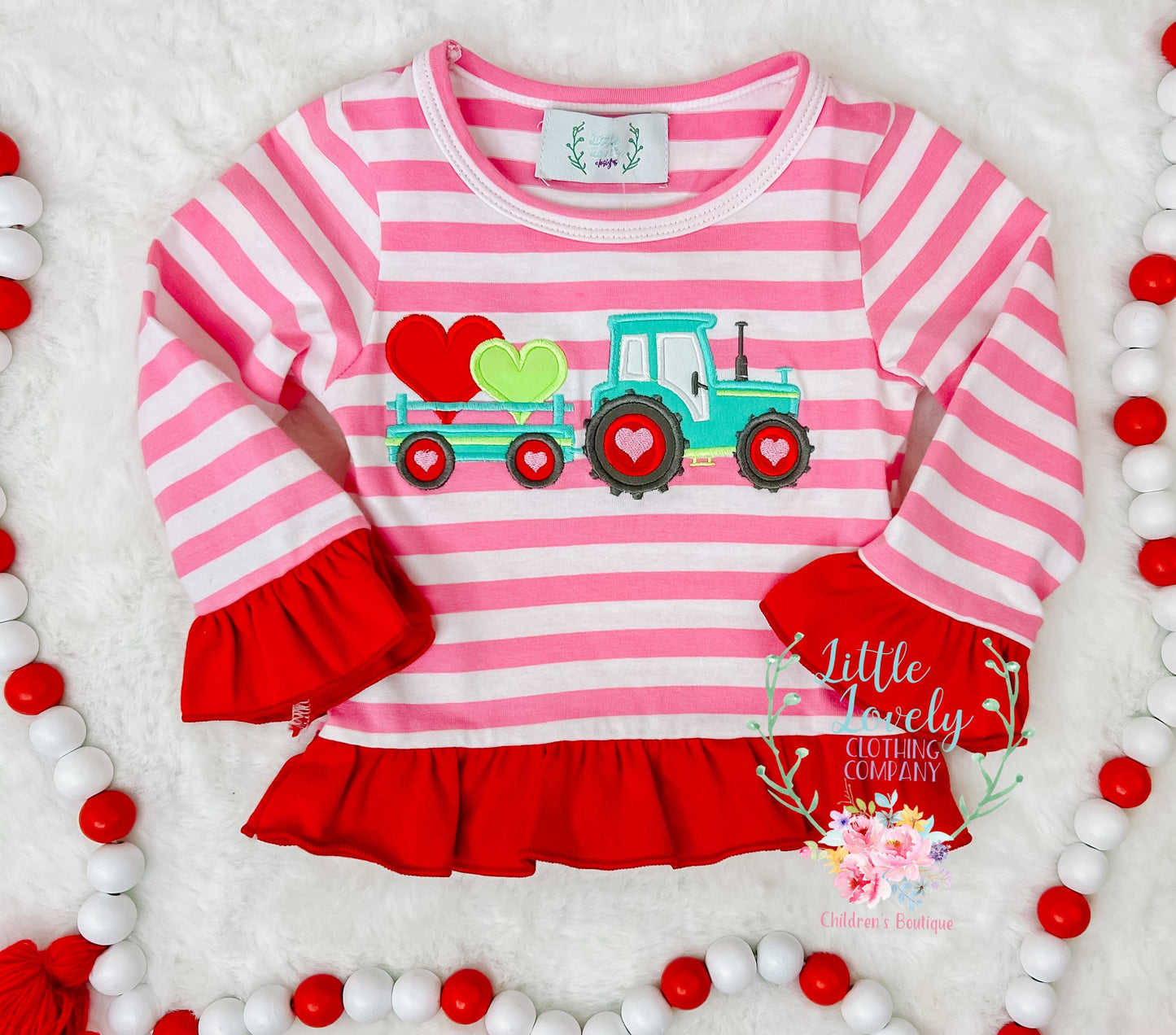 Valentine Tractor Girl Tee