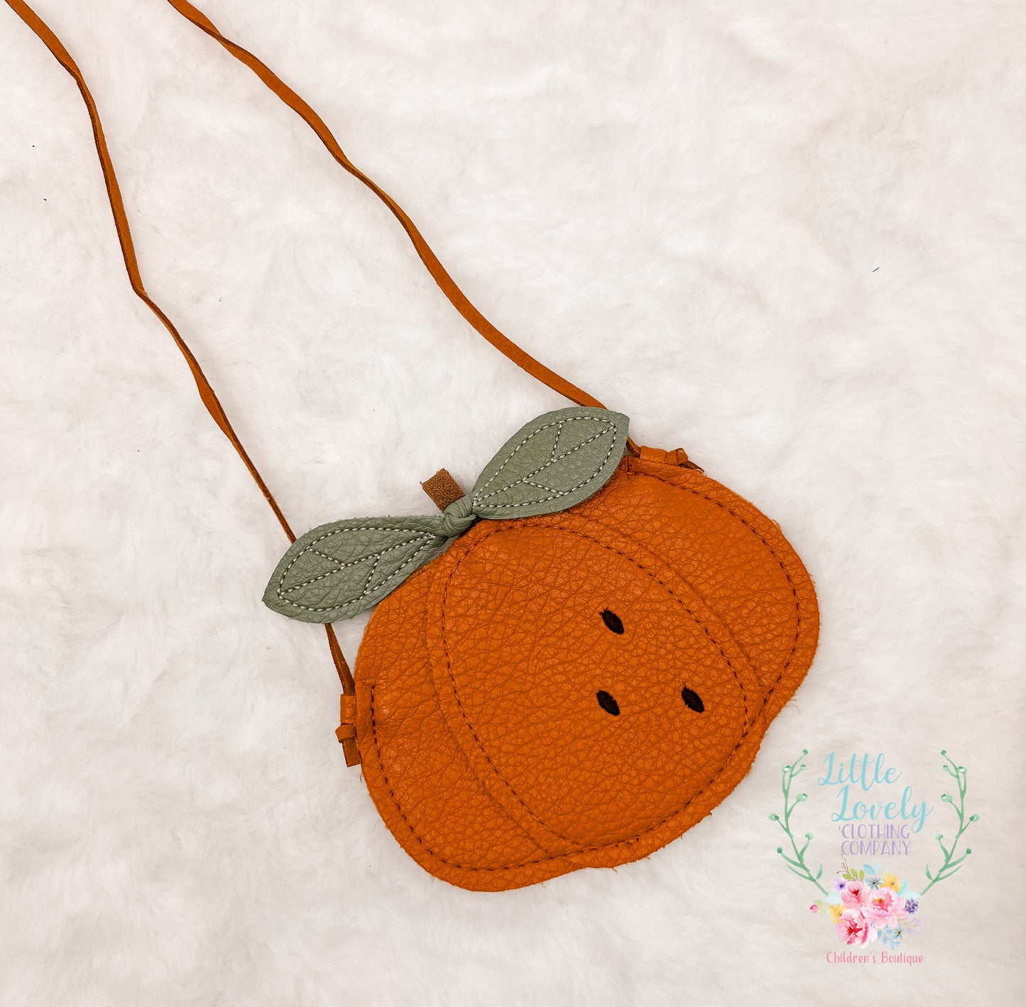 Pumpkin Leather Mini Purses