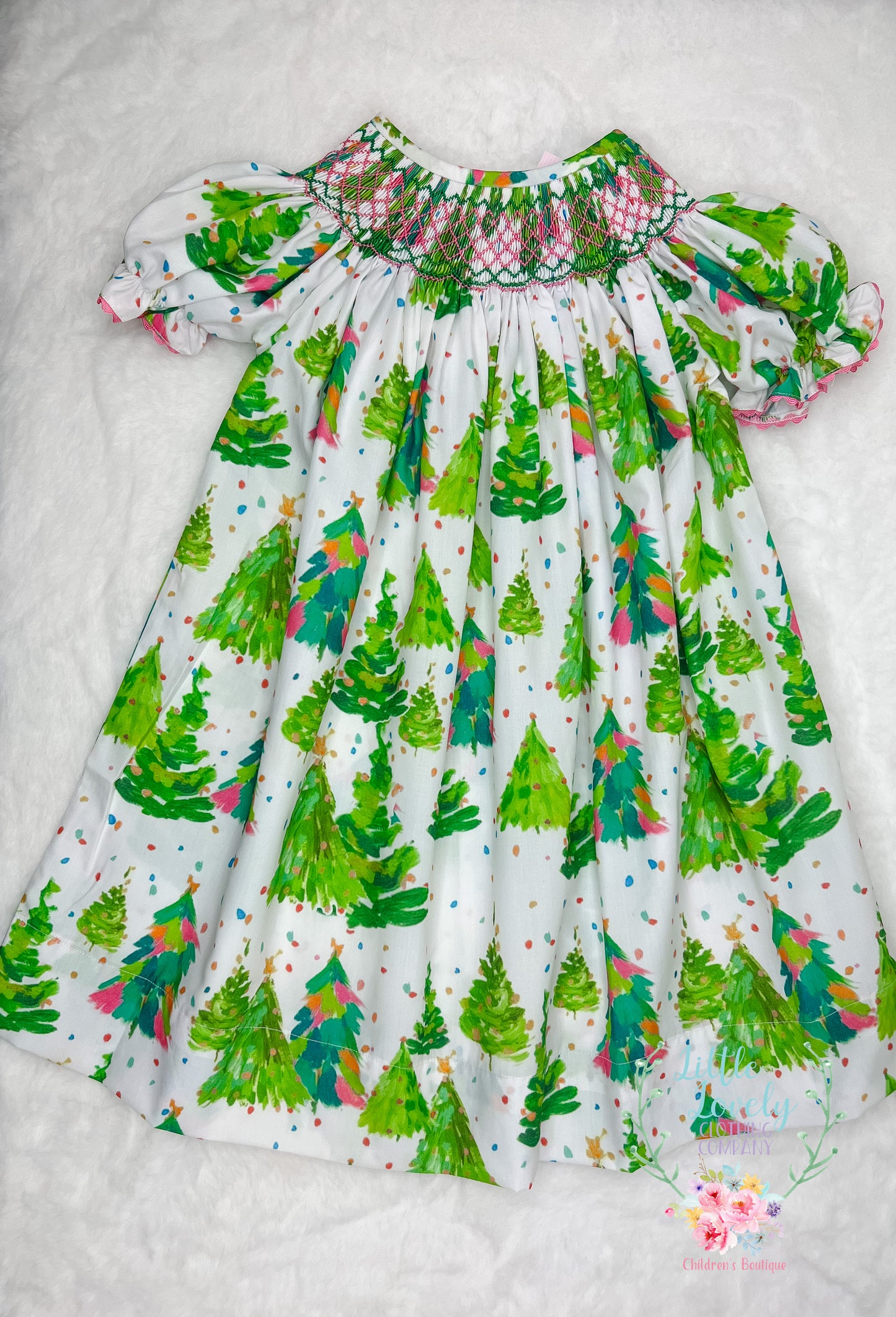 Sassy Christmas Smocked Dress