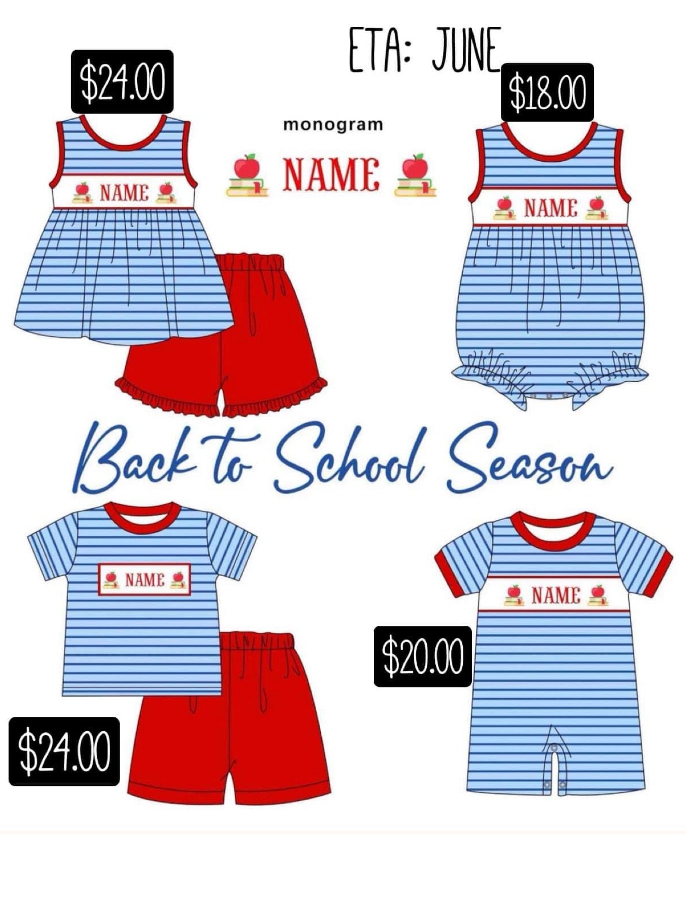 Book Stripe Name Collection Presale ETA June to Customers