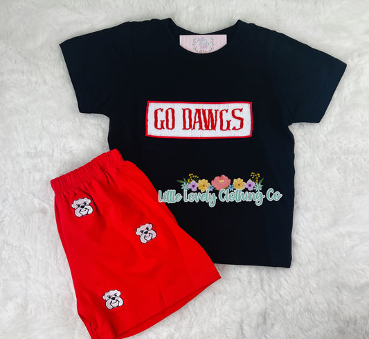 Go Dawgs Smocked Boys Set