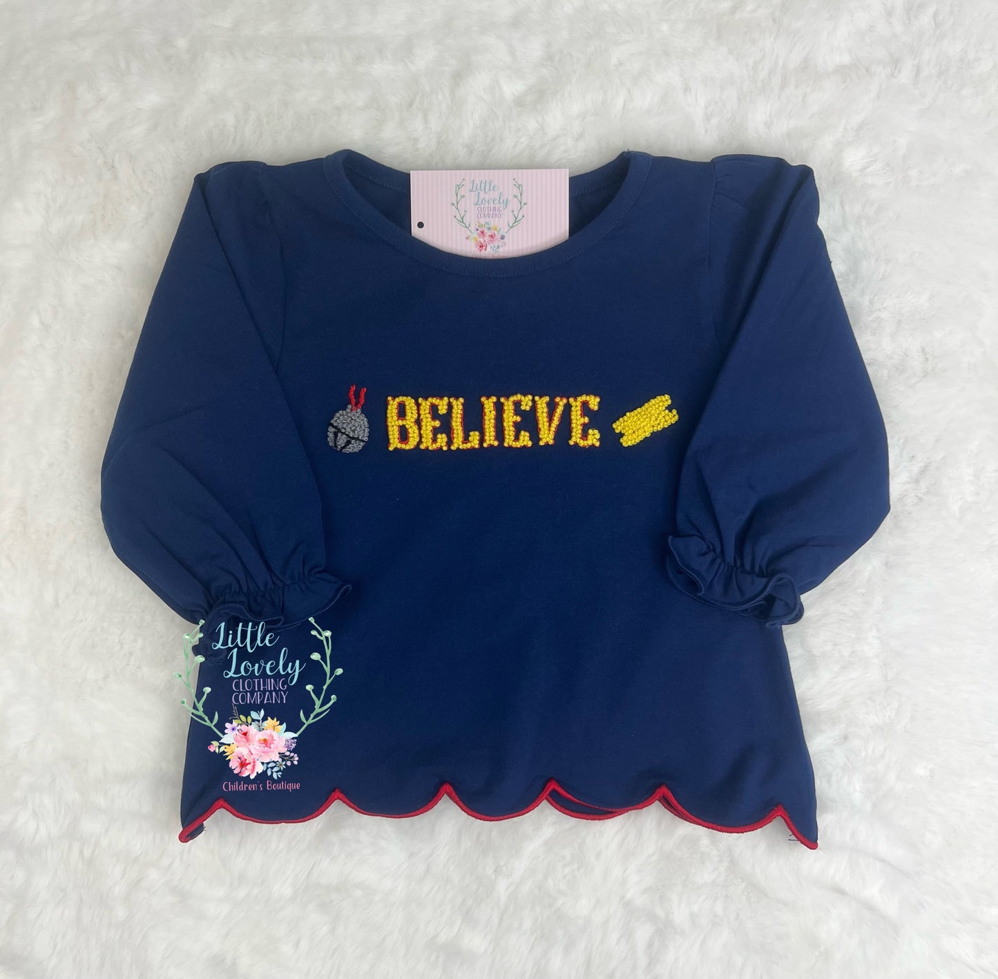 Believe French Knot Girls Tees