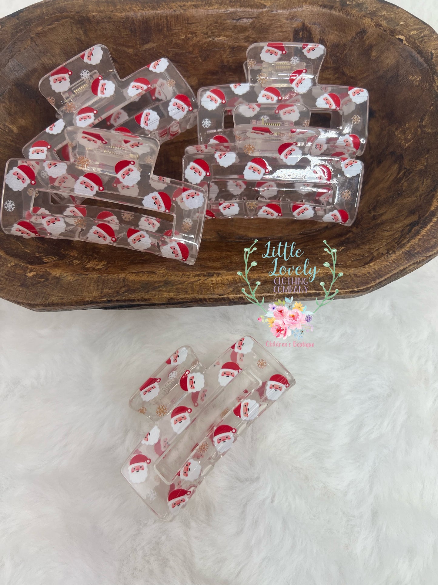 Santa 3.25" Claw Clips