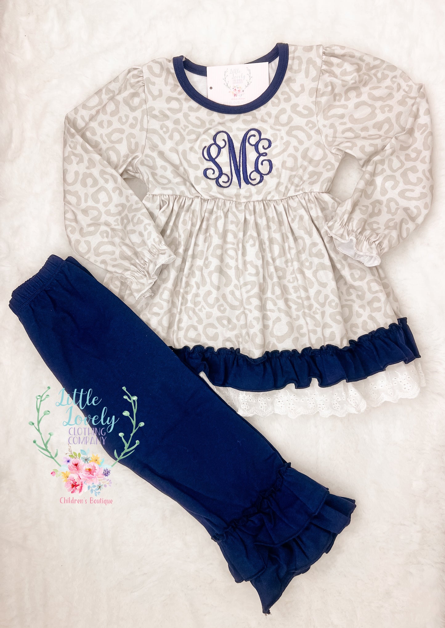 Neutral Navy Bloomer Set
