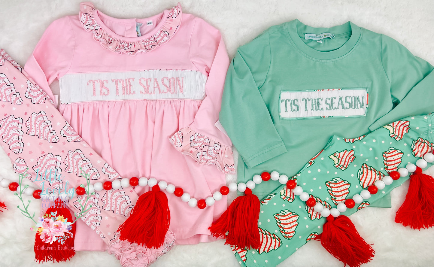 Tis The Season Smocked Boys Pant Set