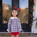 Mary Charlotte Christmas Plaid Bloomer Set