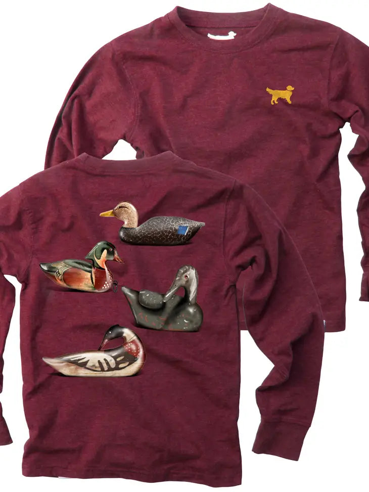 Jack Thomas Maroon Boys Duck Tees