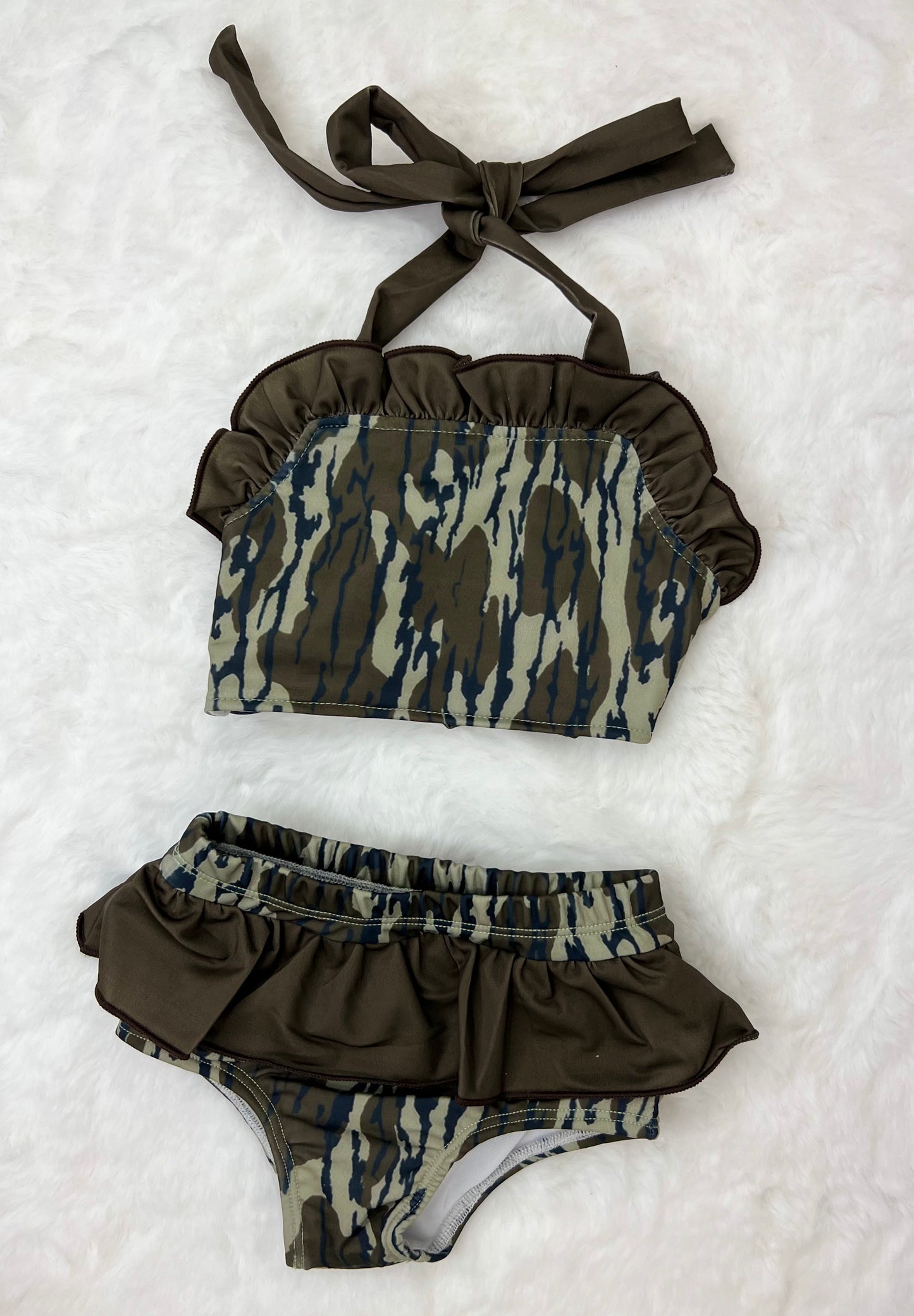 Tree Camo Girls Swim