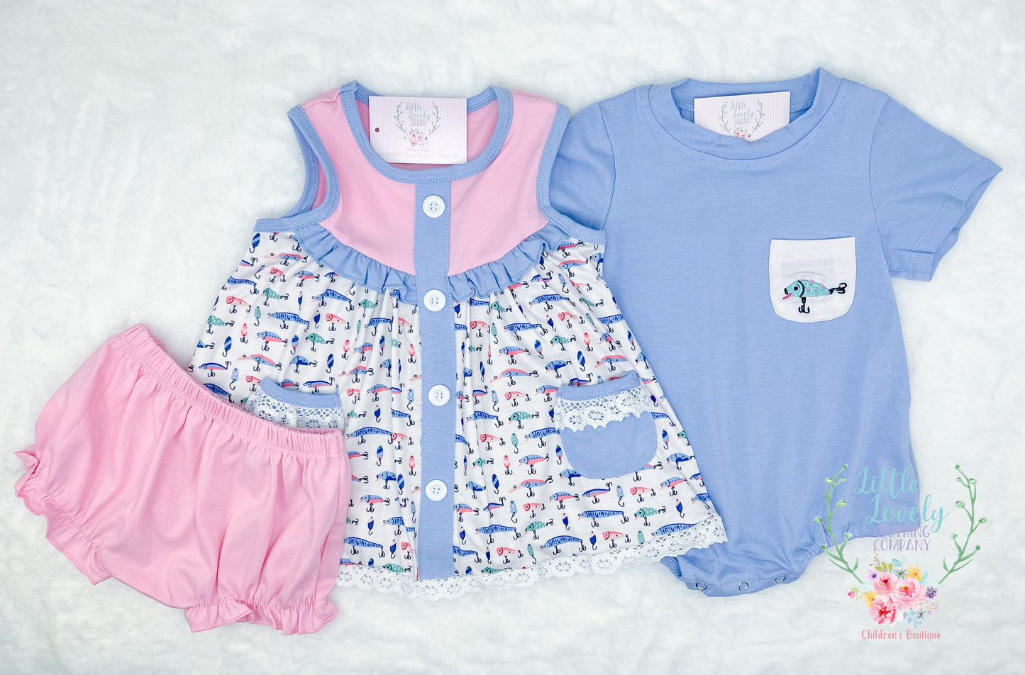 Fishing Lure Girls Bloomer Set