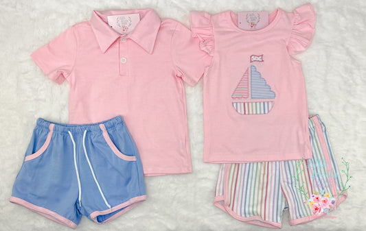 Preppy in Pink Boy Set