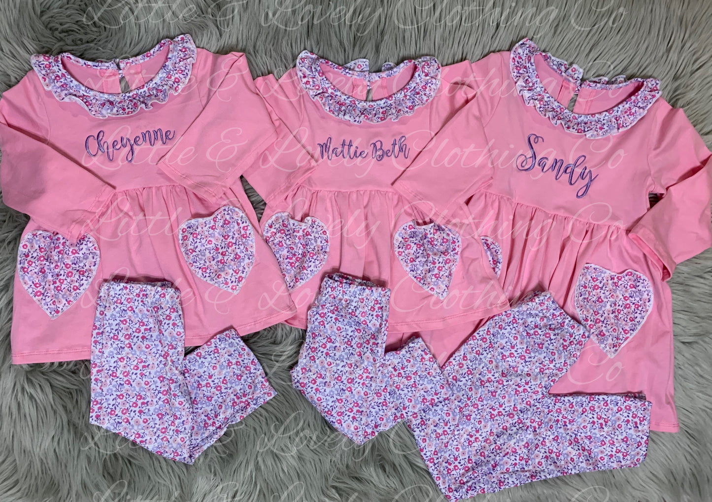 Heart Pocket Pant Sets