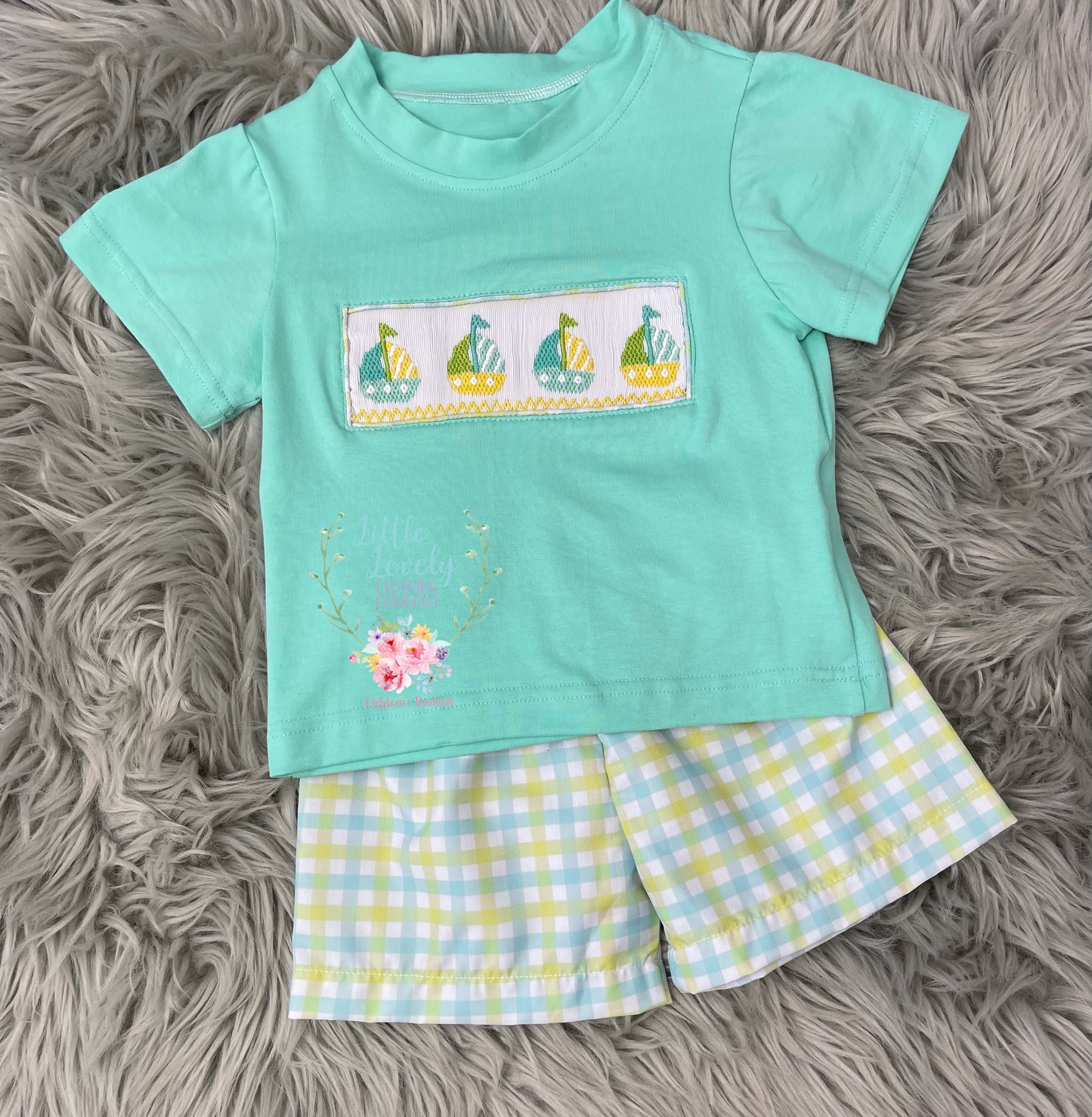 Sailing Away Boys Short Set