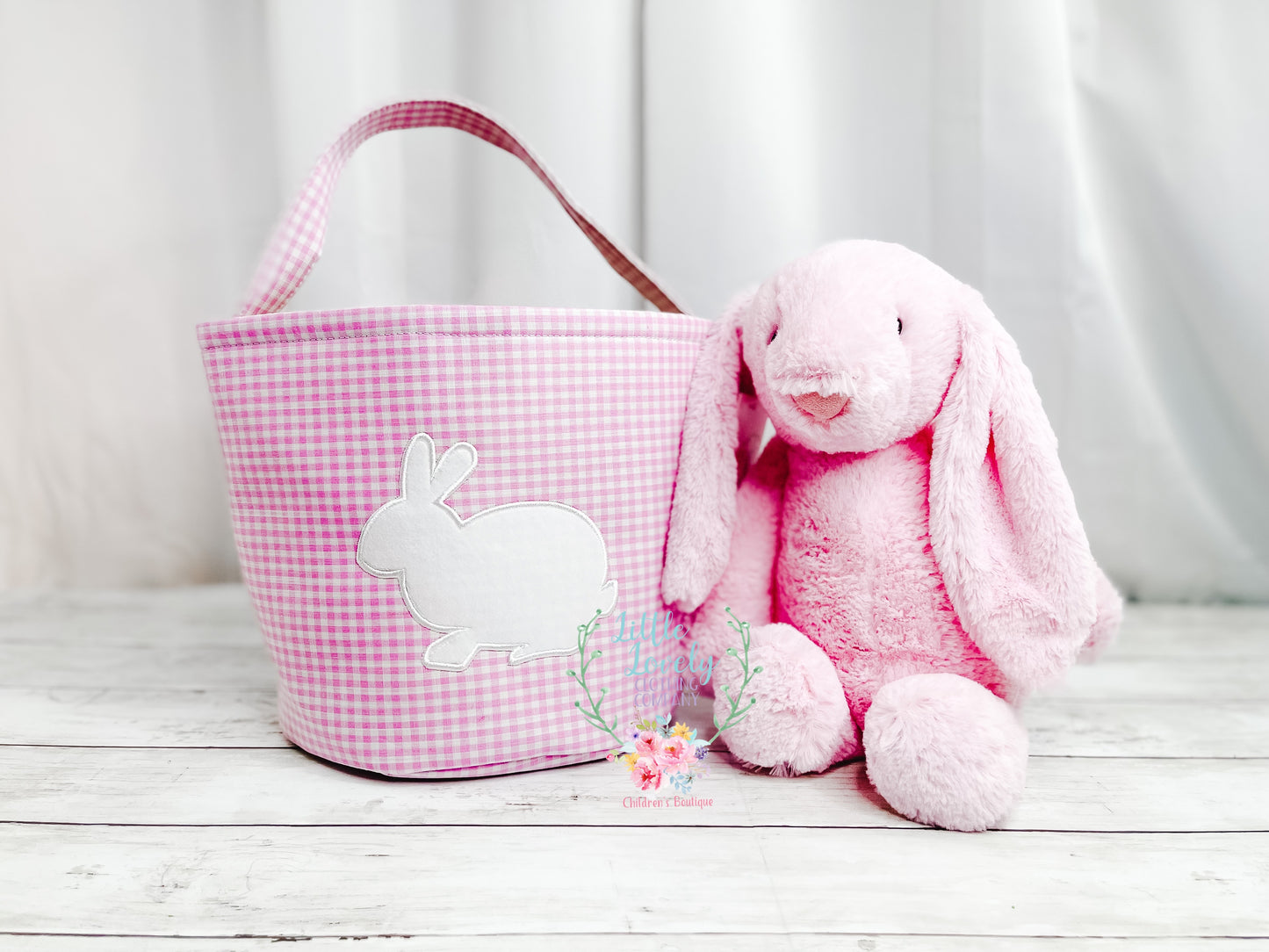 Gingham Bunny Easter Basket