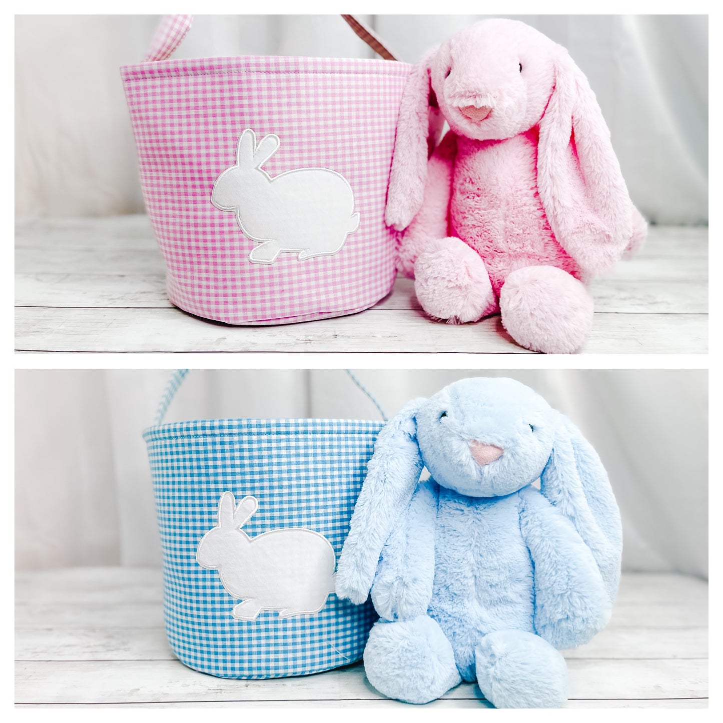 Gingham Bunny Easter Basket