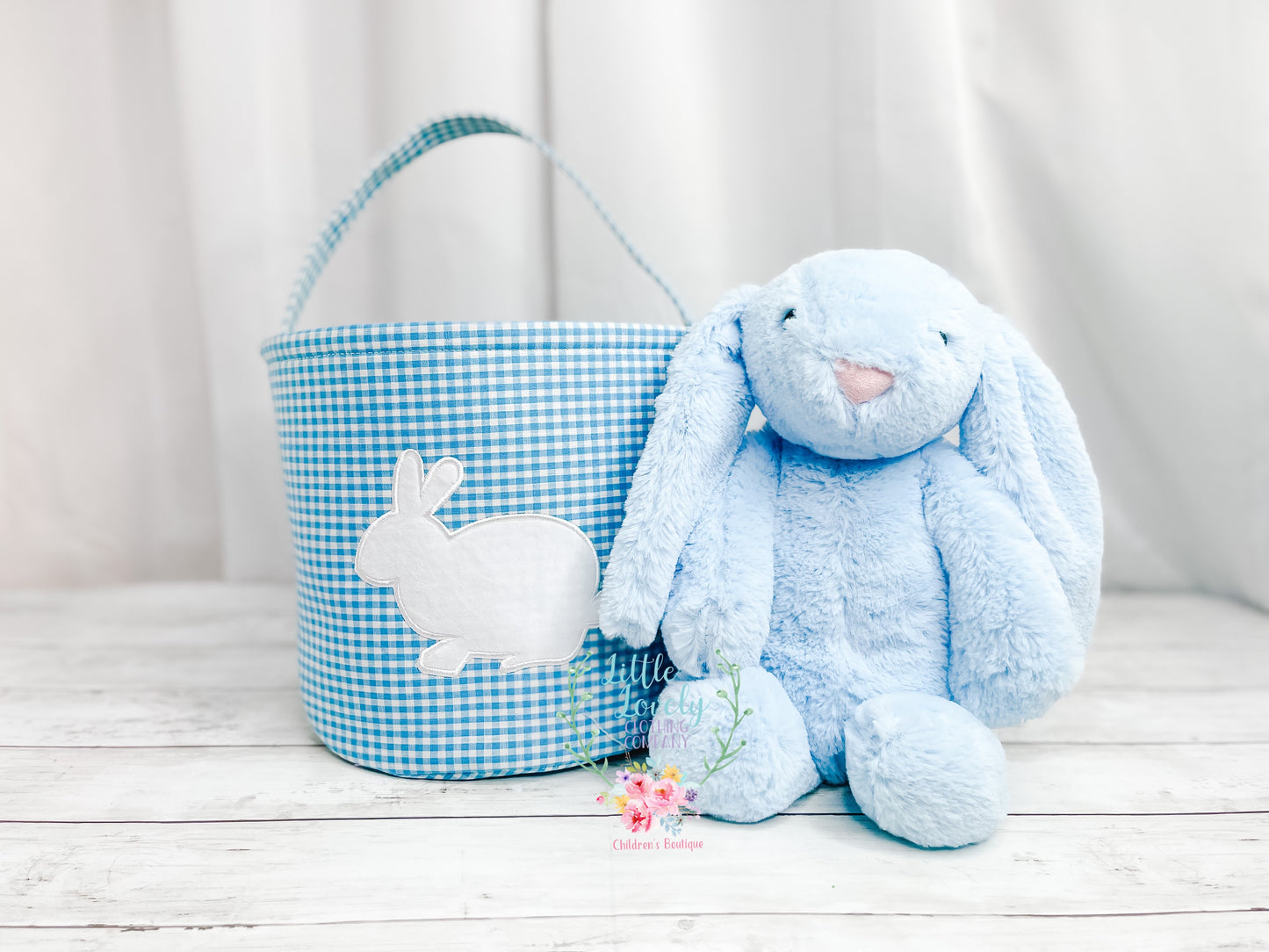 Gingham Bunny Easter Basket