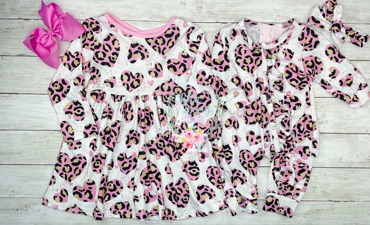 Leopard Hearts Girls Dress